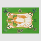 セントパトリックの日の緑のシャムロックと三位一体 薄葉紙 (正面)