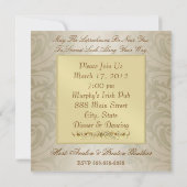 セントパトリックの日の緑の渦巻のパーティの招待状 招待状 (裏面)