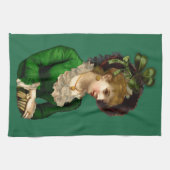 セントパトリックの日の緑を身に着けていること キッチンタオル (横)