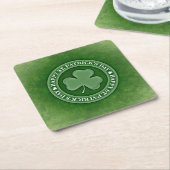 セントパトリックの日の緑 スクエアペーパーコースター (アングル)