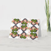 セントパトリックの日の花のハートとクローバーブケッツ カード (正面)