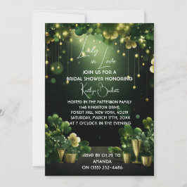 セントパトリックの日の花嫁シャワー　グリーンの招待状 招待状