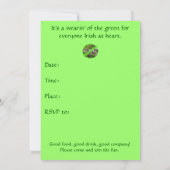 セントパトリックの日の蛇お断りの招待状 招待状 (裏面)