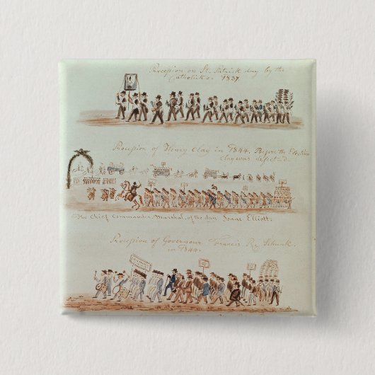 セントパトリックの日の行列 缶バッジ (正面)