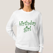 セントパトリックの日の誕生日の女の子のための誕生日の女の子 Tシャツ (正面)