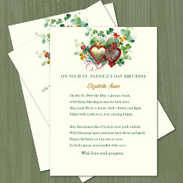 セントパトリックの日の誕生日賛美のシャムロック カード