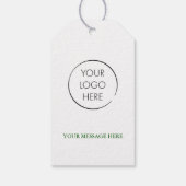 セントパトリックの日の金ゴールドのポットボホレインボーロゴ ギフトタグ (裏面)