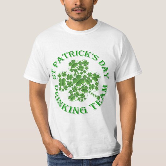 セントパトリックの日の飲むチーム Tシャツ (正面)