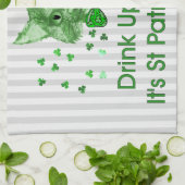 セントパトリックの日のScrapper猫 キッチンタオル (折り畳み)