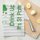 セントパトリックの日のScrapper猫 キッチンタオル (四つ折り)