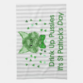 セントパトリックの日のScrapper猫 キッチンタオル (縦)