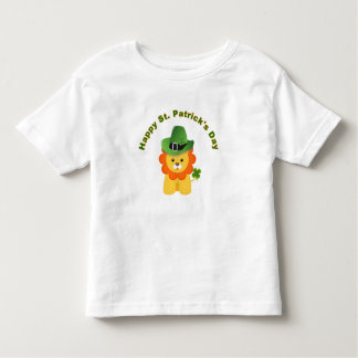 セントパトリックの日のTシャツのおもしろいな子供のワイシャツのライオン トドラーTシャツ