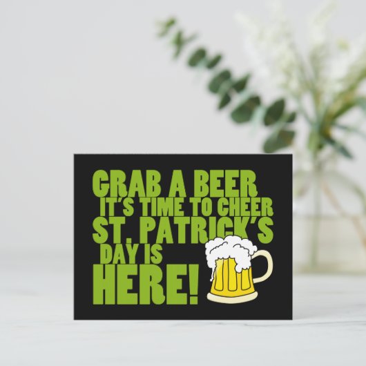 セントパトリックの日への応援 ポストカード (スタンド正面)