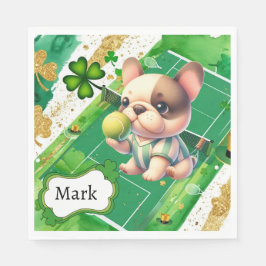 セントパトリックの日をテーマにしたテニス スタンダードランチョンナプキン