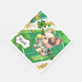 セントパトリックの日をテーマにしたテニス スタンダードランチョンナプキン (角)