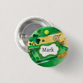 セントパトリックの日をテーマにしたテニス 缶バッジ (正面&裏面)