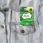 セントパトリックの日をテーマにしたテニス 缶バッジ (インサイチュ)