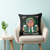 セントパトリックの日を再びアイリッシュ素晴らしトランプにする クッション (椅子)