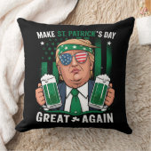 セントパトリックの日を再びアイリッシュ素晴らしトランプにする クッション (ブランケット)