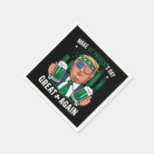 セントパトリックの日を再びアイリッシュ素晴らしトランプにする スタンダードカクテルナプキン (角)