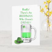 セントパトリックの日を飲むおもしろいなアイルランド人ビール カード (黄色い花)