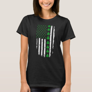 セントパトリックの日アイリッシュアメリカ国旗 Tシャツ