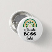 セントパトリックの日アイリッシュアルティメットボスベレインボー 缶バッジ (正面&裏面)