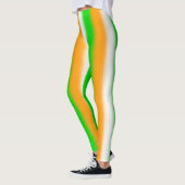 セントパトリックの日アイリッシュカラー：オレンジグリーンホワイト レギンス (左)