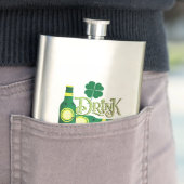 セントパトリックの日アイリッシュグリーンラッキーシャムロック フラスク (インサイチュ)