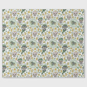 セントパトリックの日アイリッシュシュガースカル カスタム ラッピングペーパー (フラット)