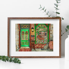 セントパトリックの日アイリッシュパブウォーターカラー ポスター