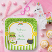 セントパトリックの日アイリッシュホリデーガールベビーシャワー ペーパープレート (パーティー)