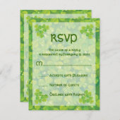 セントパトリックの日アイリッシュ結婚の応答カード 出欠カード (正面/裏面)