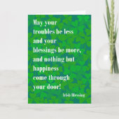 セントパトリックの日アイリッシュ賛美ズオングリーンシャームロック カード (正面)