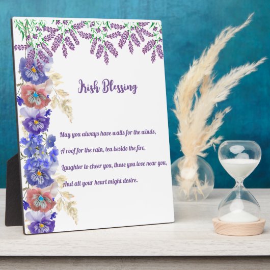 セントパトリックの日アイリッシュ賛美ズフローラコラージュ フォトプラーク (側面)