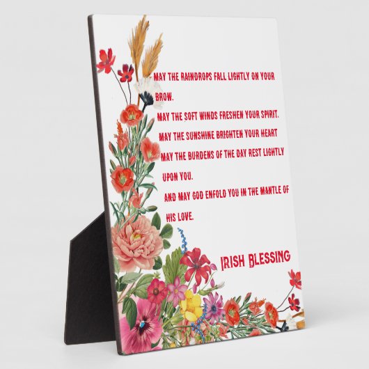 セントパトリックの日アイリッシュ賛美ズフローラコラージュ フォトプラーク (側面)