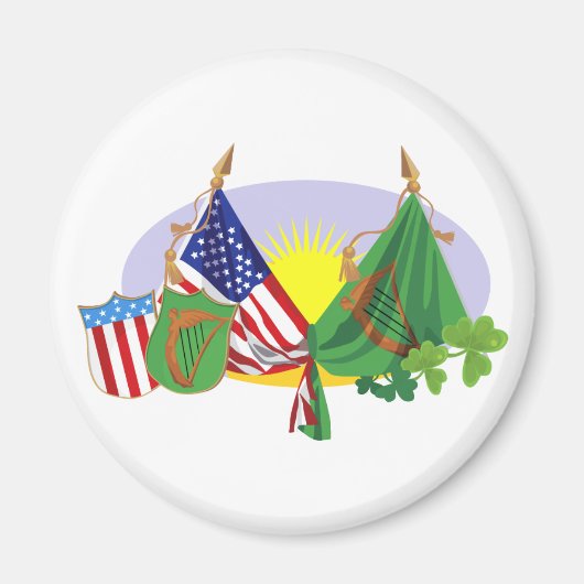 セントパトリックの日アイルランドプライド マグネット (正面)