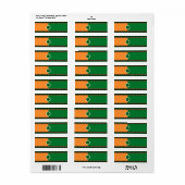 セントパトリックの日アイルランド国旗のシャムロック ラベル (フルシート)