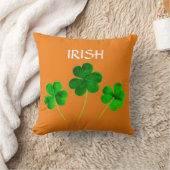 セントパトリックの日アイルランド国旗の色グリーンオレンジ クッション (ブランケット)