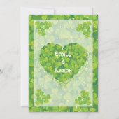セントパトリックの日アイルランド結婚式招待状 招待状 (裏面)