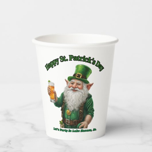 セントパトリックの日アズのハバス湖で。 紙コップ (正面)