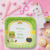 セントパトリックの日アフリカ系アメリカ人の男の子の赤ちゃんシャワー ペーパープレート (パーティー)