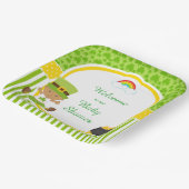 セントパトリックの日アフリカ系アメリカ人ガールベビーシャワー ペーパープレート (傾斜あり)