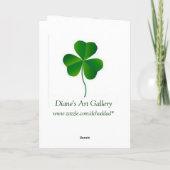 セントパトリックの日アールヌーボーエンジェルカード カード (裏面)