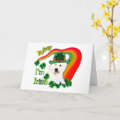 セントパトリックの日ウェスティー カード (黄色い花)