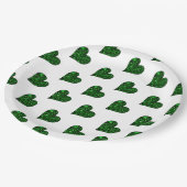 セントパトリックの日エメラルドハート ペーパープレート (アングル)