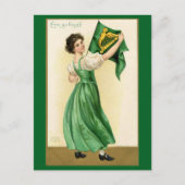 セントパトリックの日エリンゴーブラグヴィンテージレディ ポストカード (正面)