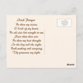 セントパトリックの日オールドアイルランド祈りの言葉はがき ポストカード (裏面)