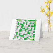 セントパトリックの日クロスワードオン カード (黄色い花)