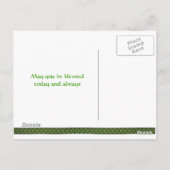 セントパトリックの日クローバーゴールデンポットはがき ポストカード (裏面)